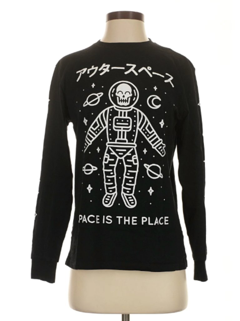 Cool Shirtz Space Is The Place 2018 Long Sleeve Graphic Black Tee — image 3 of 7